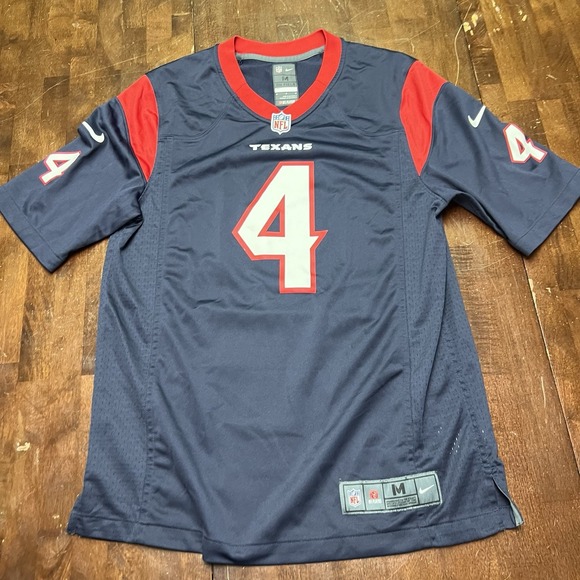 Nike On Field NFL Houston Texans Deshaun Watson #4 jersey Adult Medium -‎ Blue - Picture 1 of 7